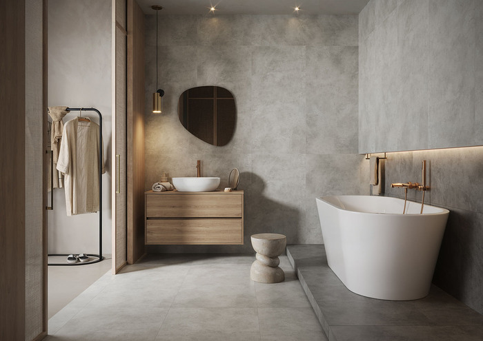 Cersanit Eris gulvklinke lys grå 60 x 60 cm